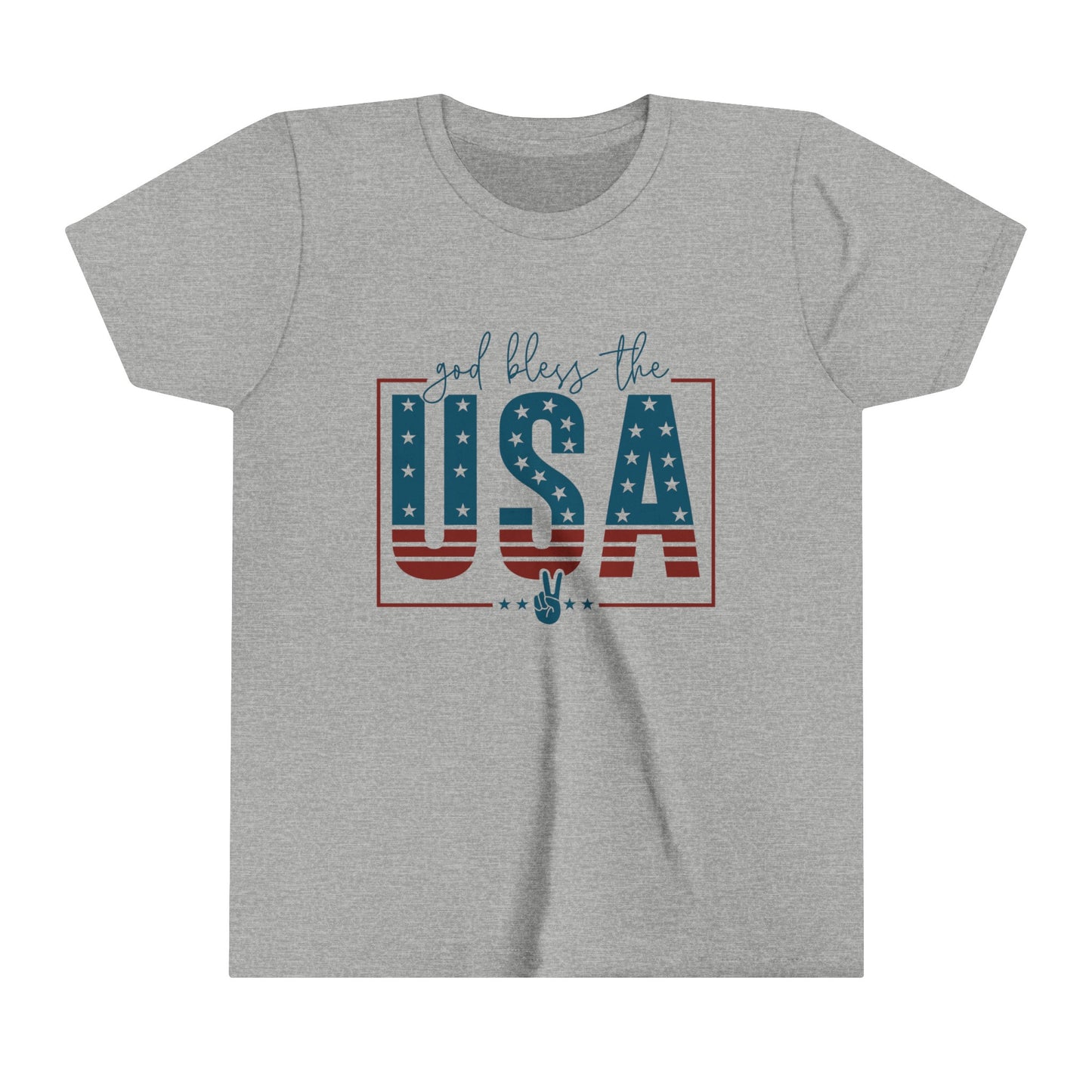 Youth Short Sleeve Tee- God Bless the USA