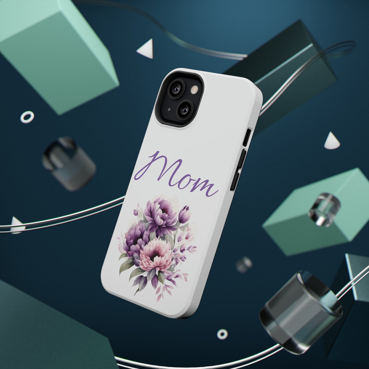 Impact-Resistant Cases- Pink and purple flowers for Mom