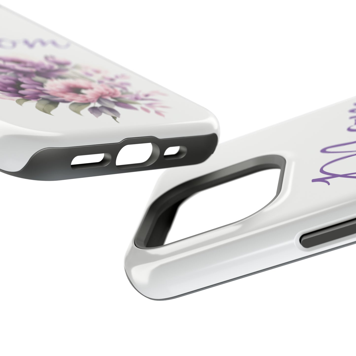 Impact-Resistant Cases- Pink and purple flowers for Mom