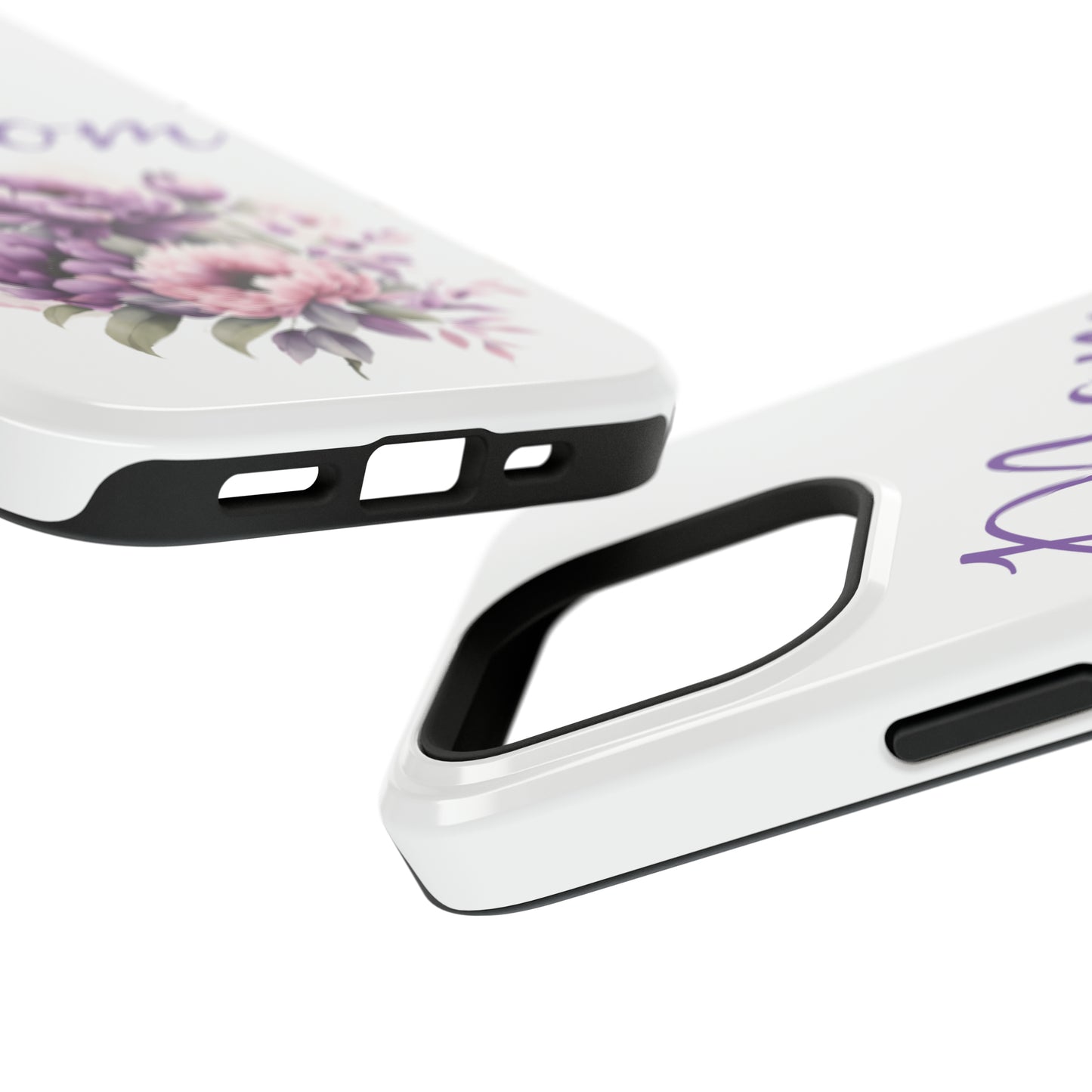 Impact-Resistant Cases- Pink and purple flowers for Mom