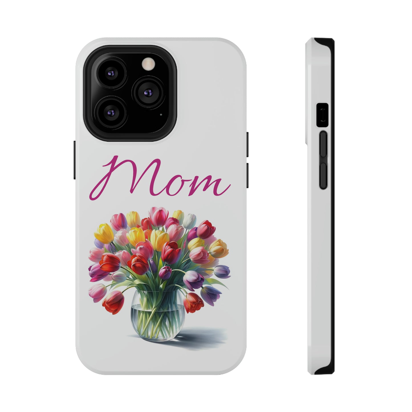 Impact-Resistant Cases- Multi color tulips for Mom