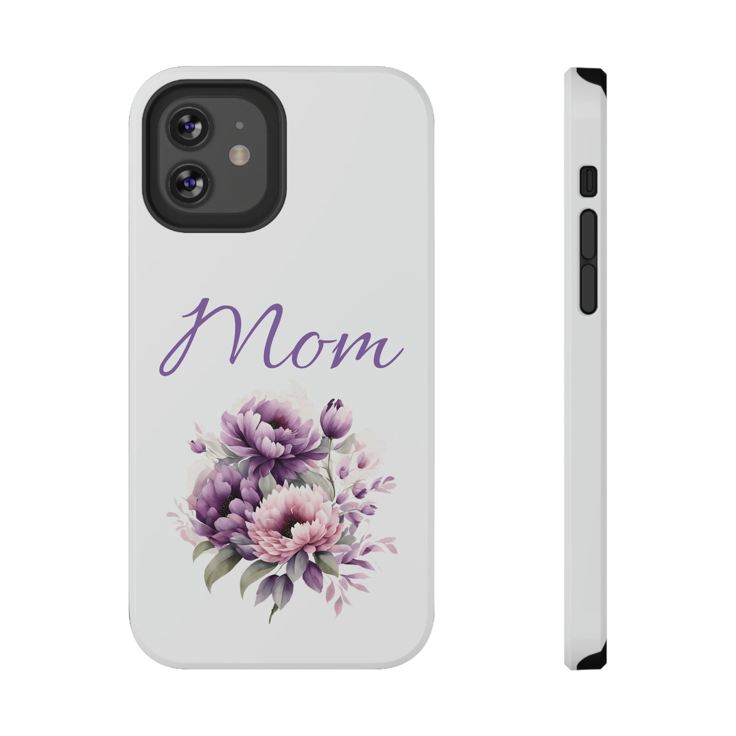 Impact-Resistant Cases- Pink and purple flowers for Mom