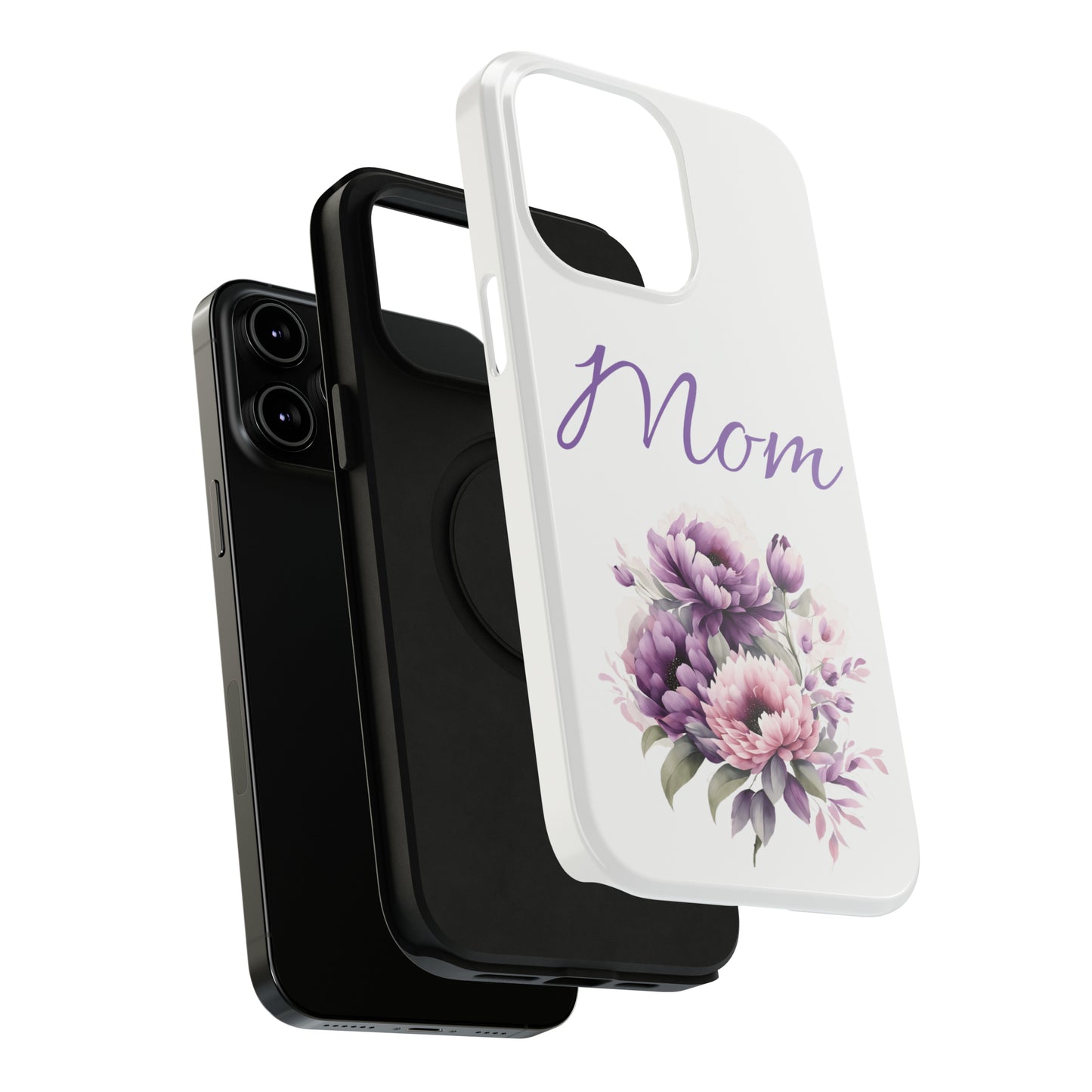 Impact-Resistant Cases- Pink and purple flowers for Mom