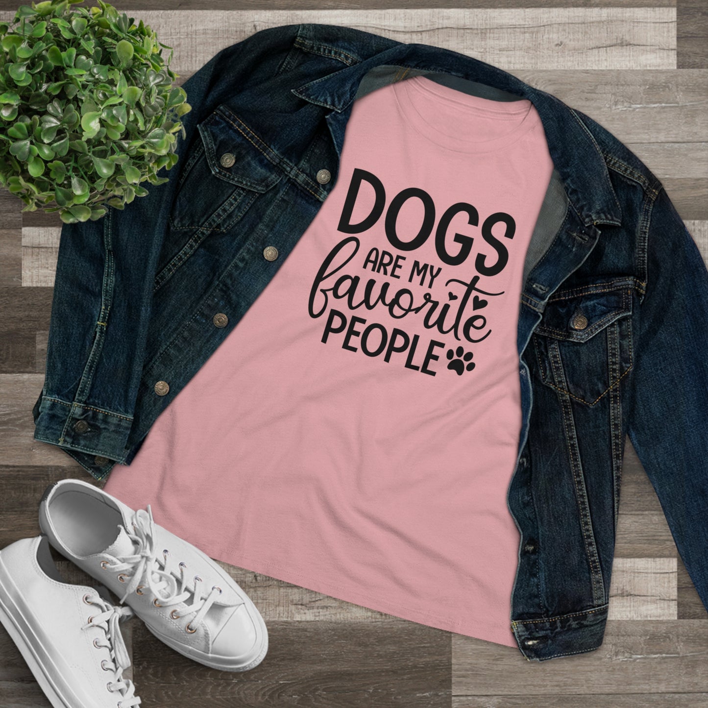 Women's Cotton Tee- Dogs are my favorite People