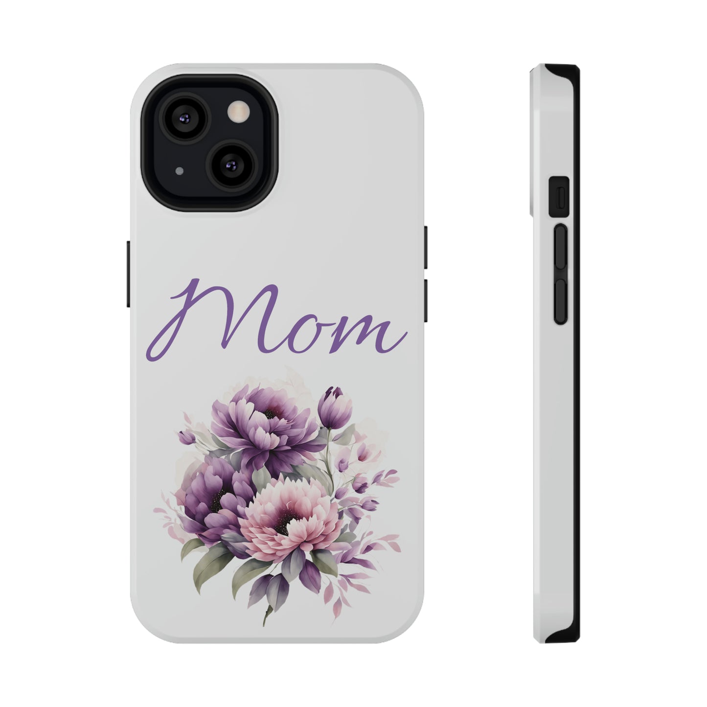 Impact-Resistant Cases- Pink and purple flowers for Mom