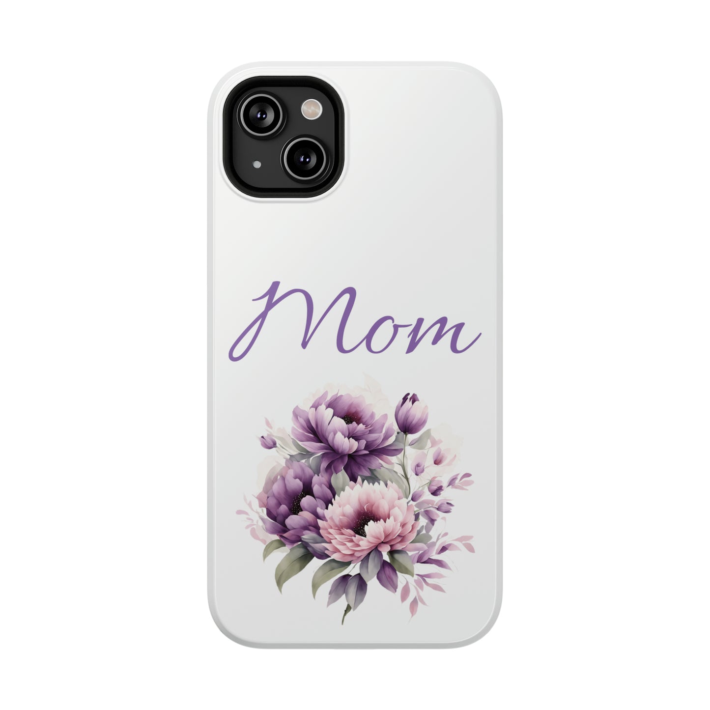 Impact-Resistant Cases- Pink and purple flowers for Mom