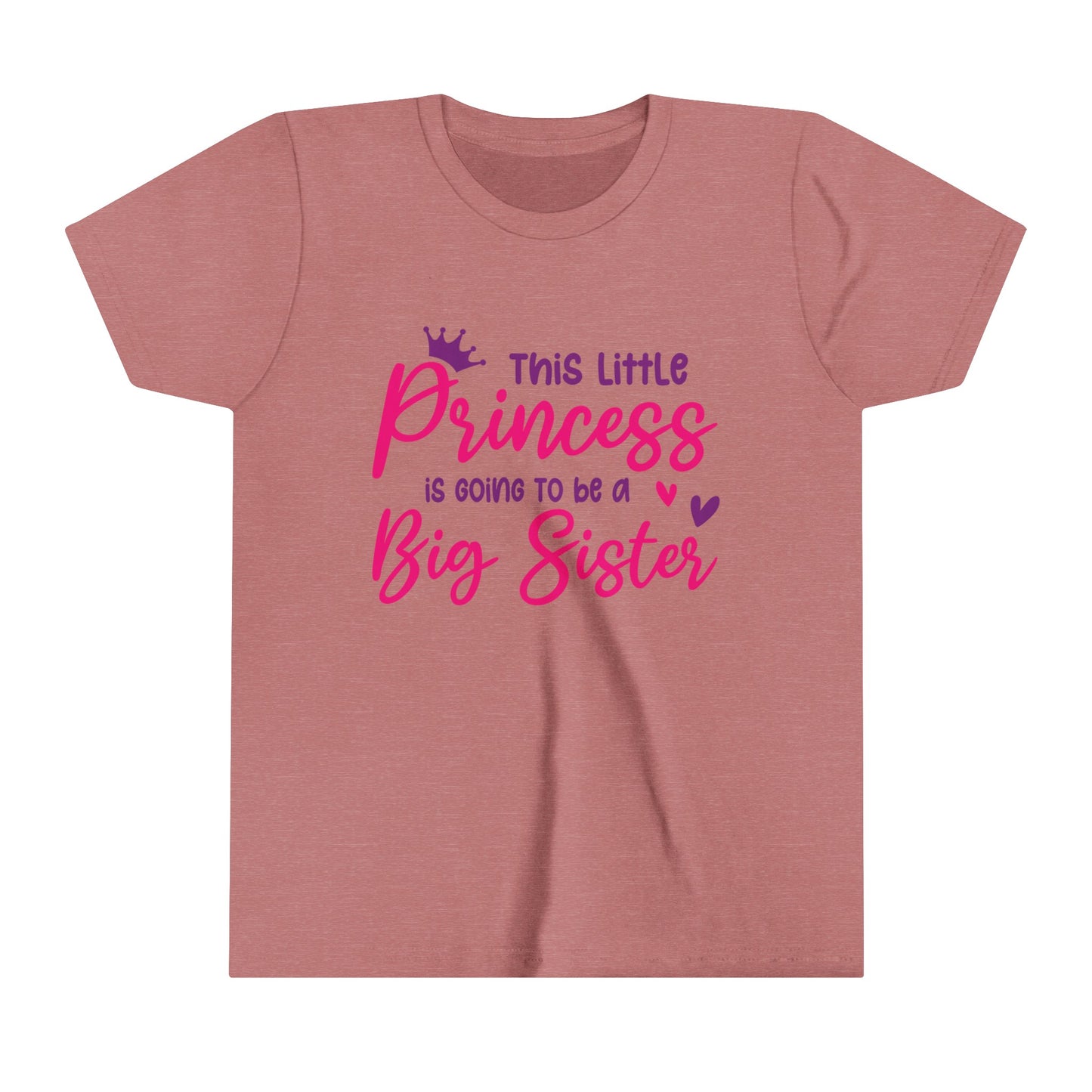 Youth Short Sleeve Tee Princess to Big Sister