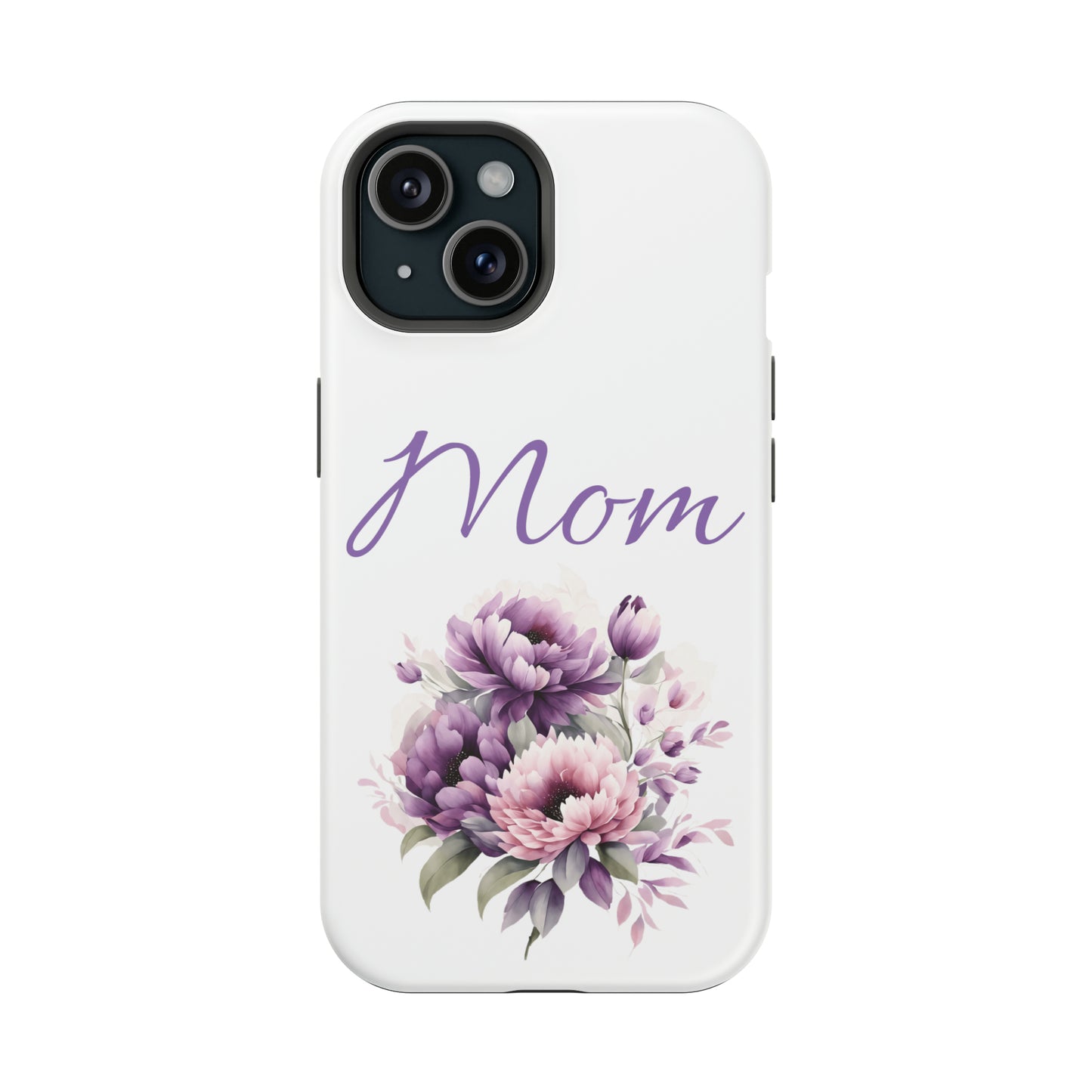 Impact-Resistant Cases- Pink and purple flowers for Mom