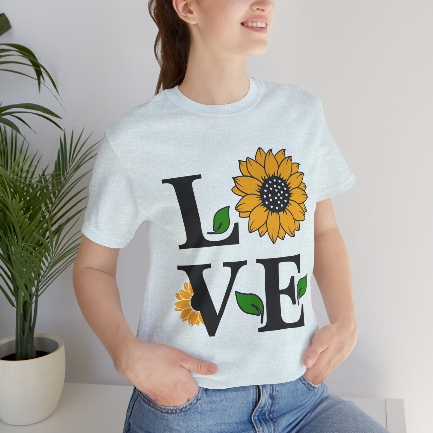 Unisex Jersey Short Sleeve Tee- Sunflower Love