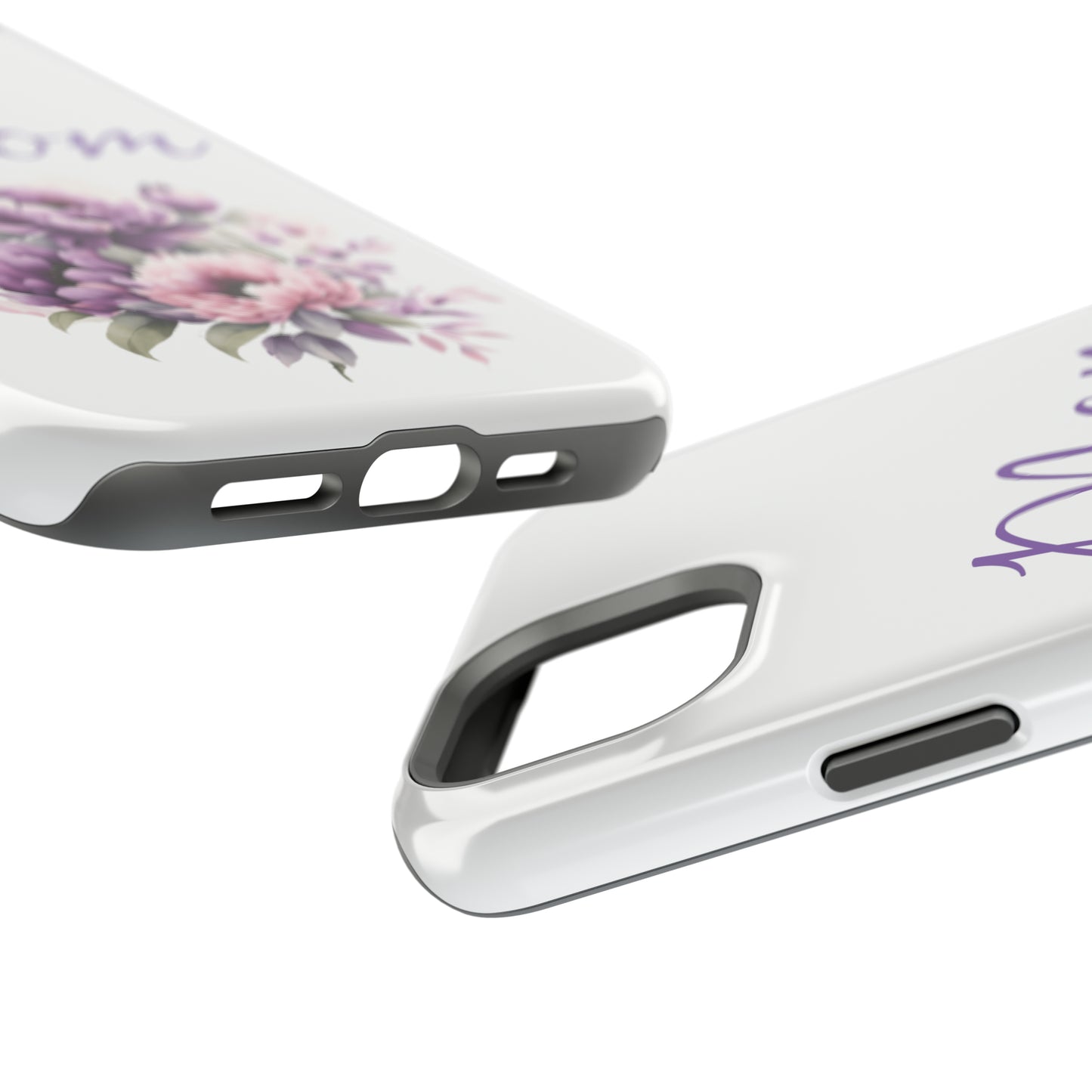 Impact-Resistant Cases- Pink and purple flowers for Mom