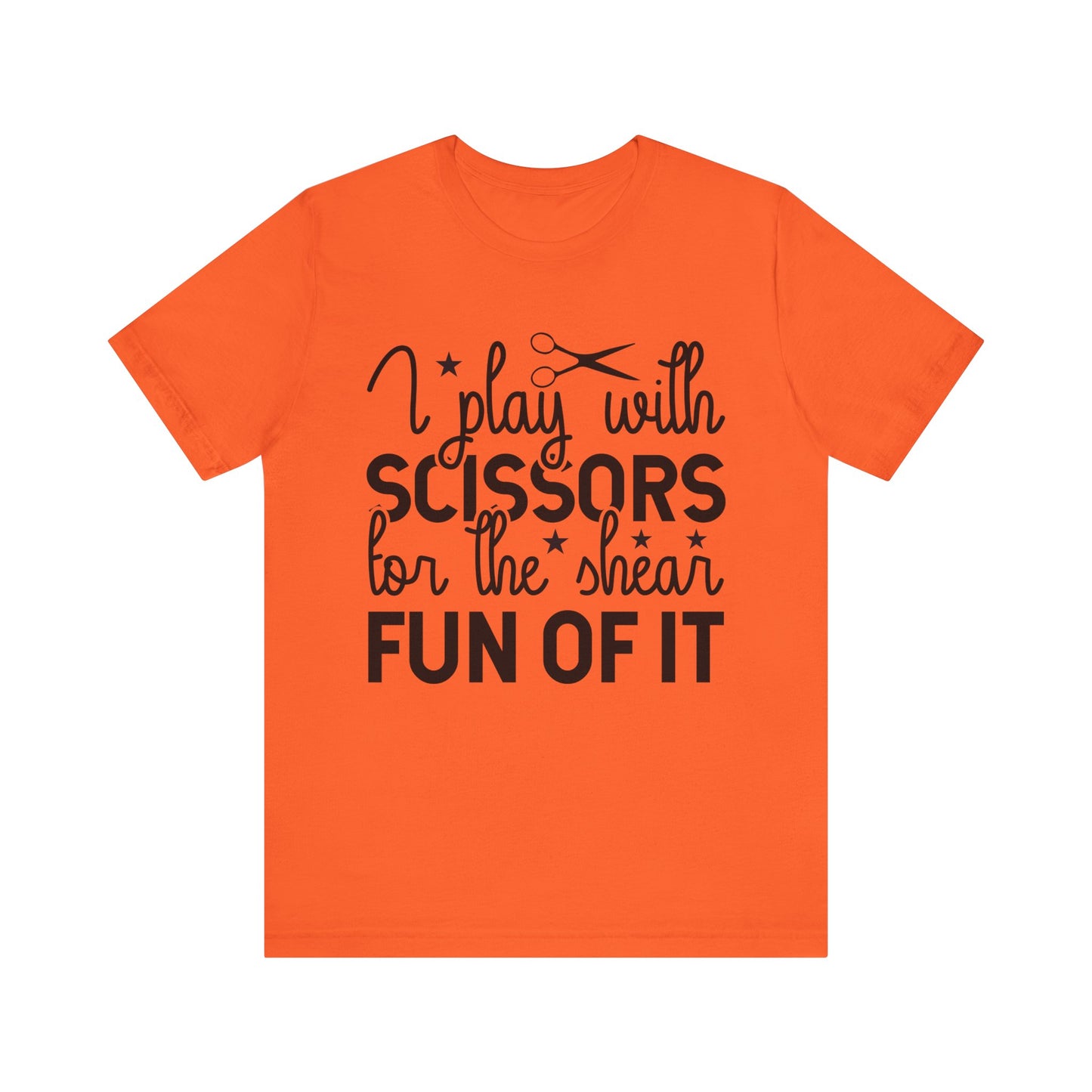 Unisex Jersey Short Sleeve Tee- Play with Scissors