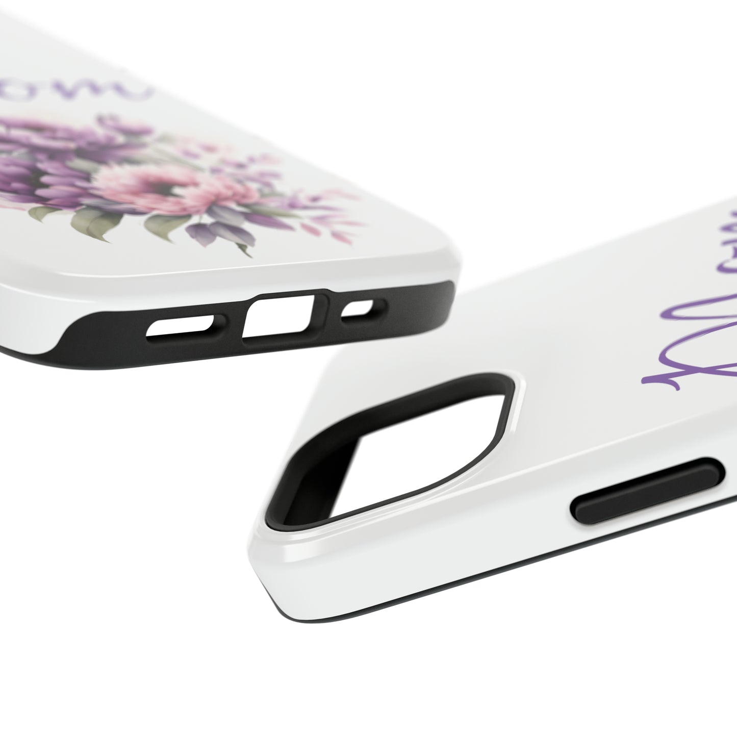 Impact-Resistant Cases- Pink and purple flowers for Mom