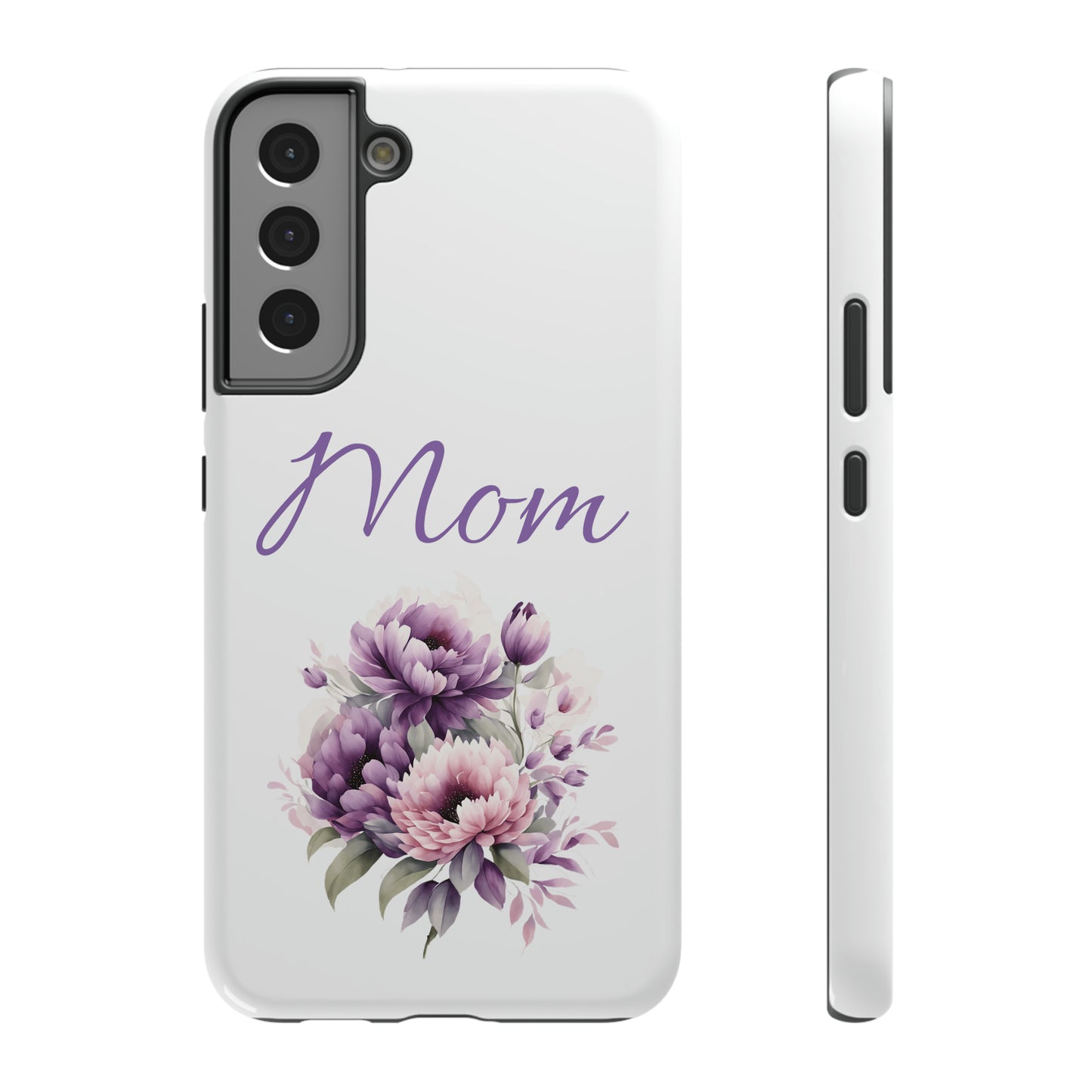 Impact-Resistant Cases- Pink and purple flowers for Mom