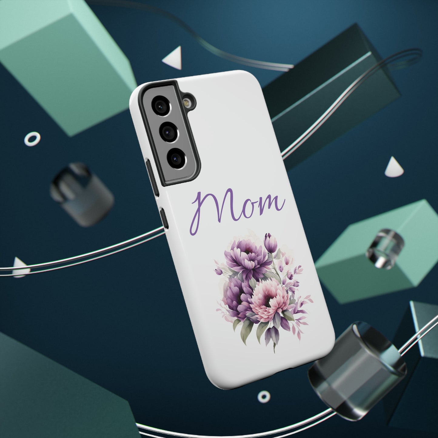 Impact-Resistant Cases- Pink and purple flowers for Mom