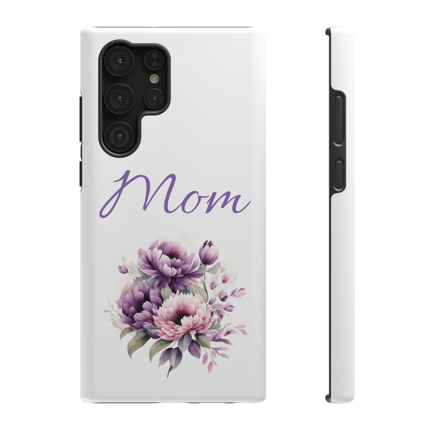 Impact-Resistant Cases- Pink and purple flowers for Mom