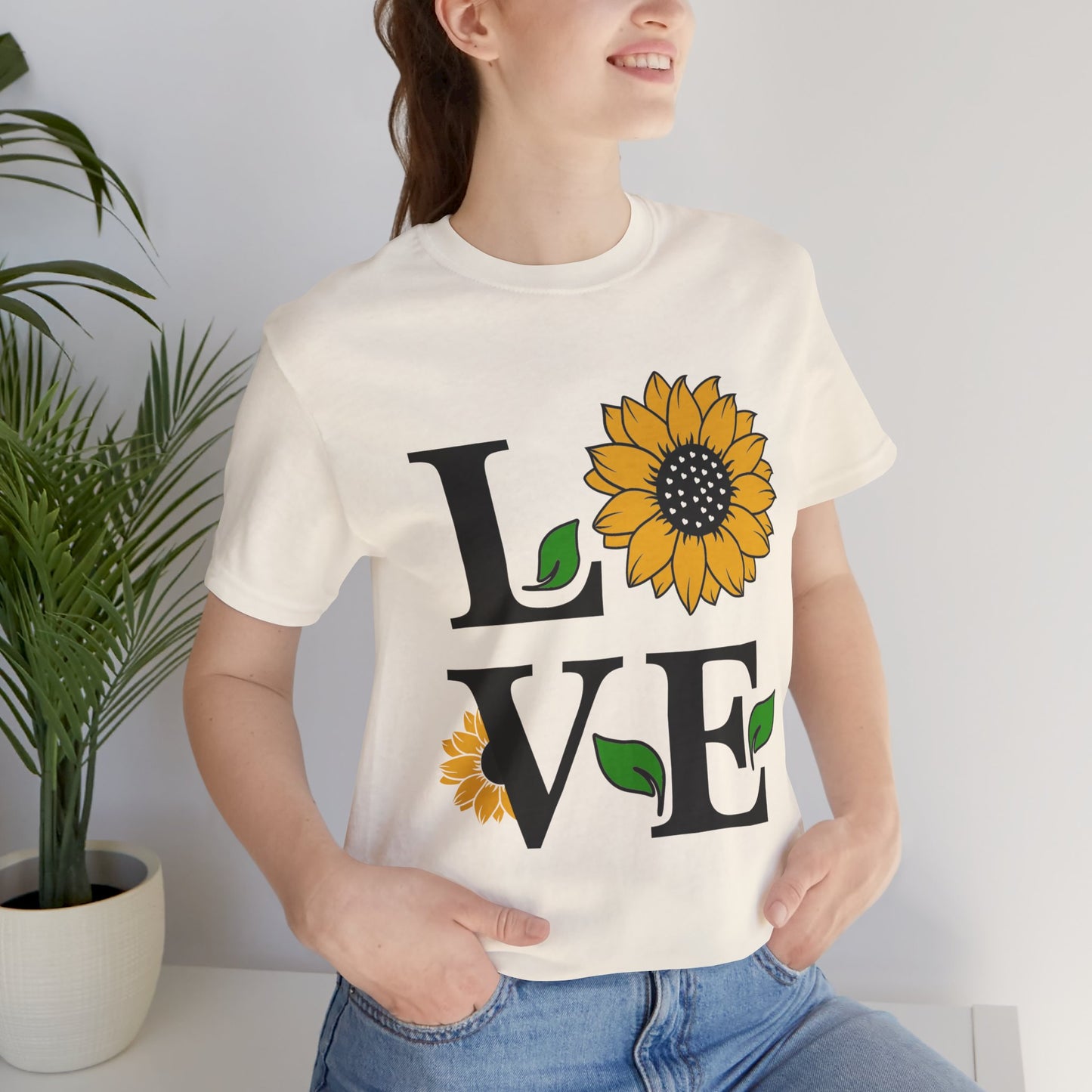 Unisex Jersey Short Sleeve Tee- Sunflower Love