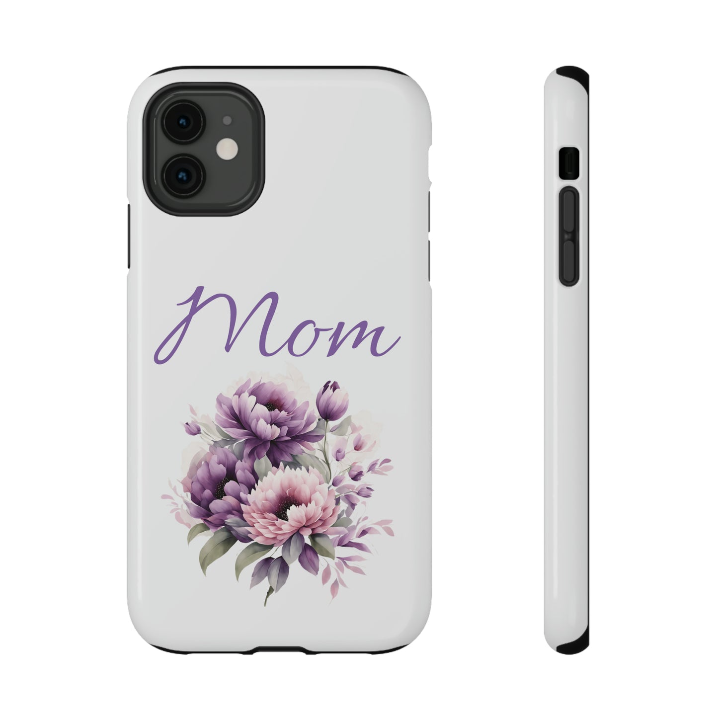 Impact-Resistant Cases- Pink and purple flowers for Mom