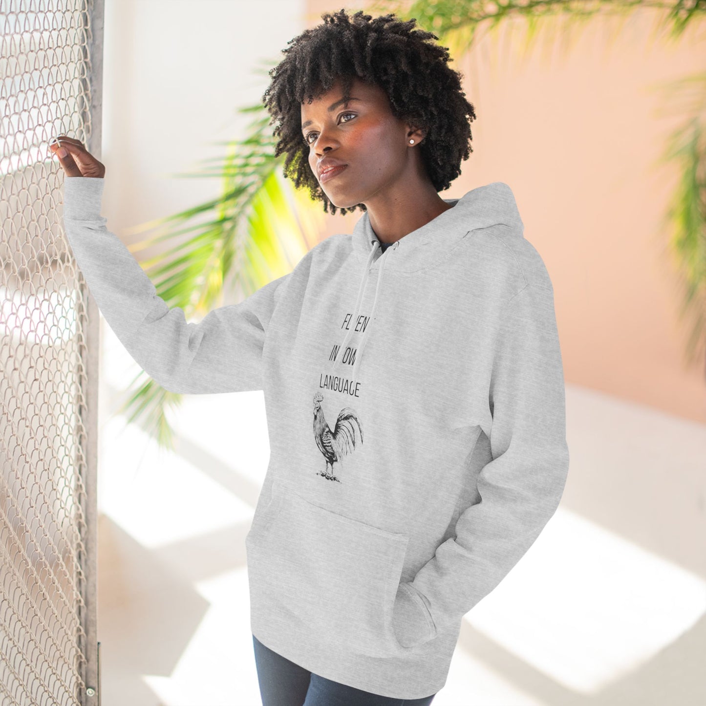 Three-Panel Fleece Hoodie