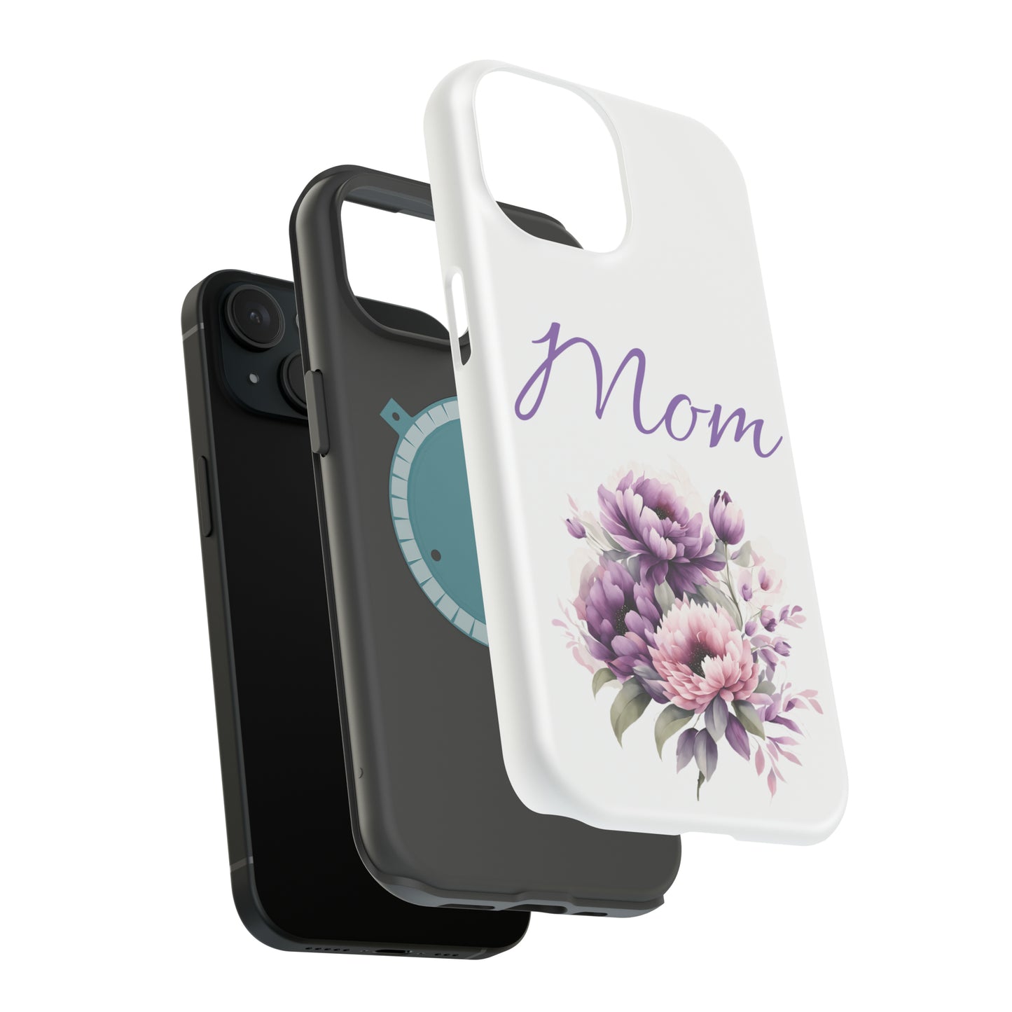 Impact-Resistant Cases- Pink and purple flowers for Mom