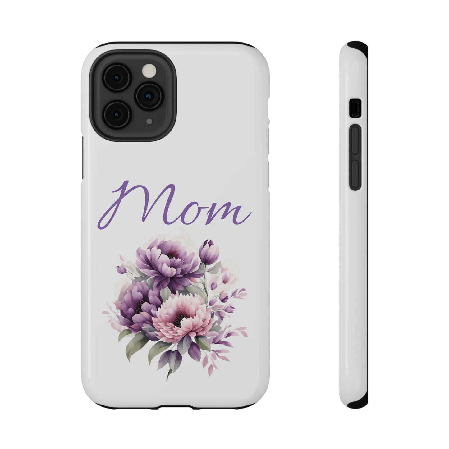 Impact-Resistant Cases- Pink and purple flowers for Mom