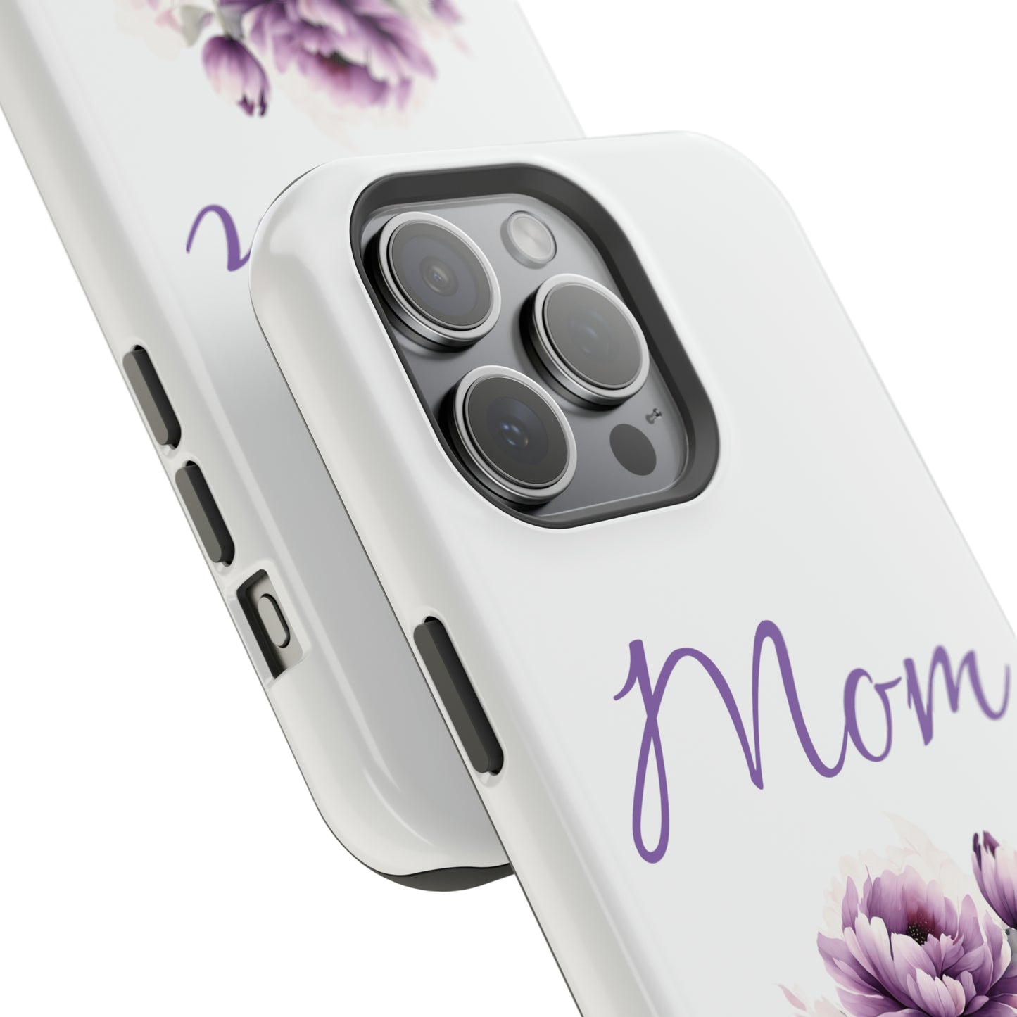 Impact-Resistant Cases- Pink and purple flowers for Mom