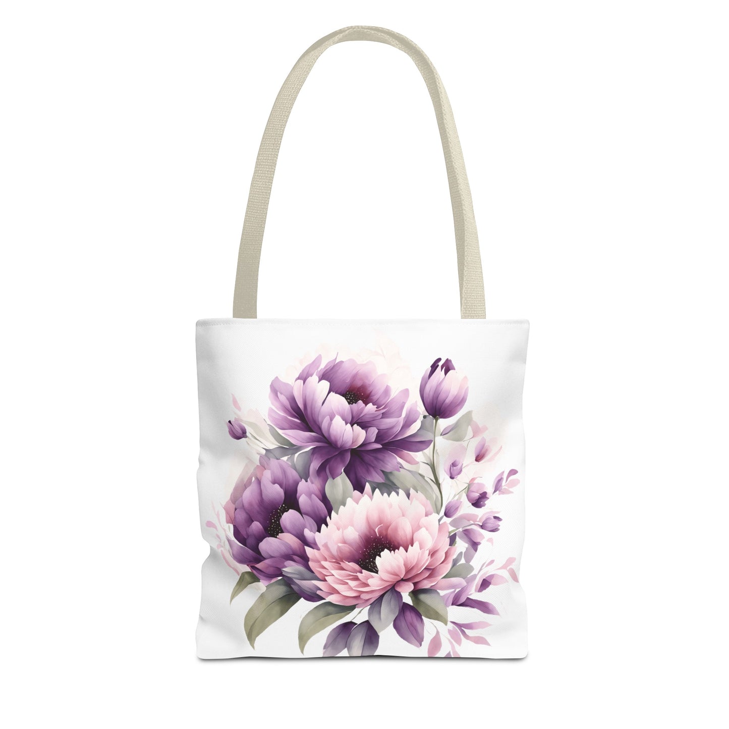 Tote Bag (AOP)- Pink and Purple Flowers