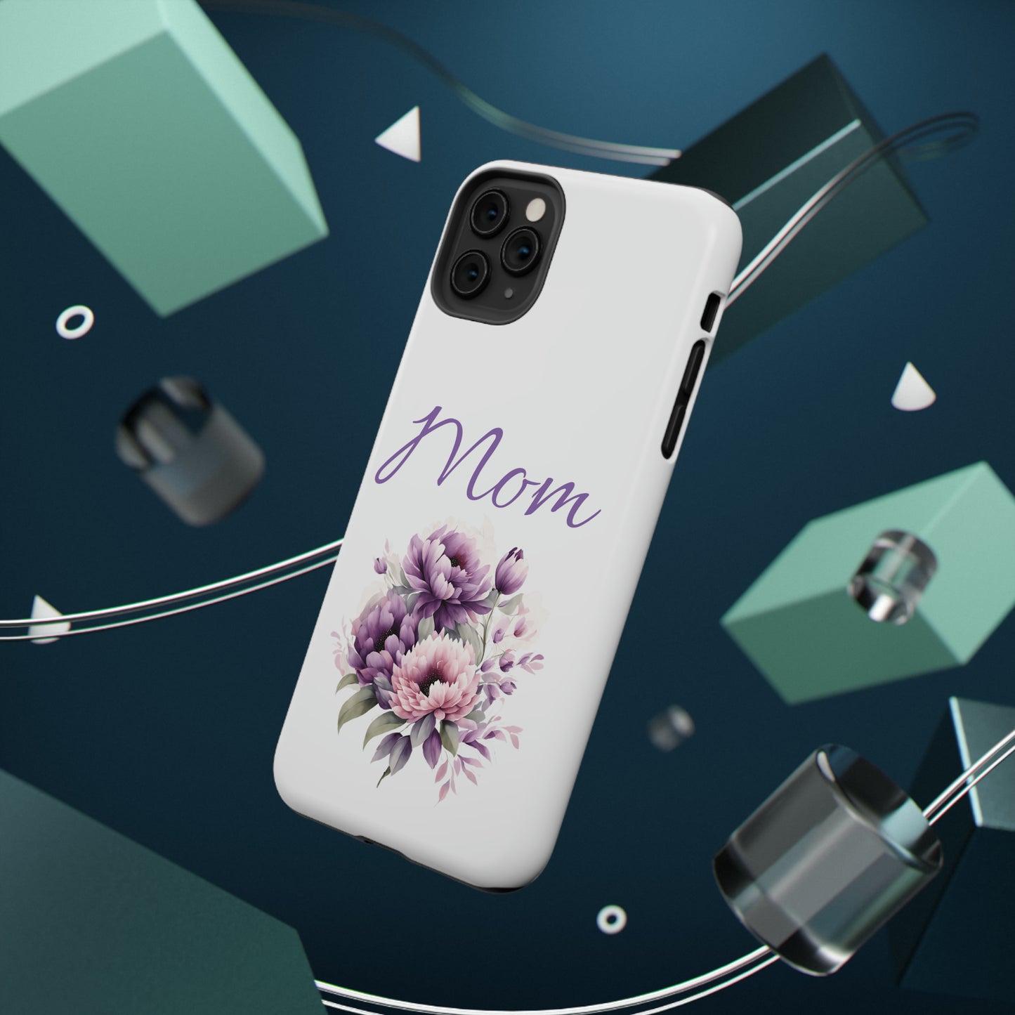 Impact-Resistant Cases- Pink and purple flowers for Mom